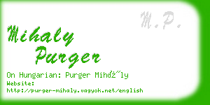 mihaly purger business card